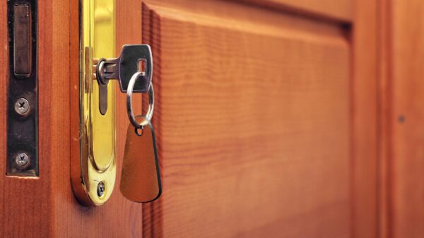 key in door